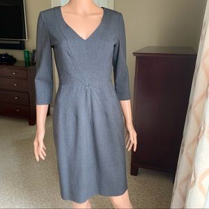 Calvin Klein 3/4 sleeve sheath dress Grey